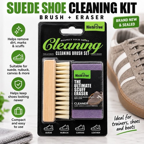 Wildleder schuhputzset bürste - wildleder,